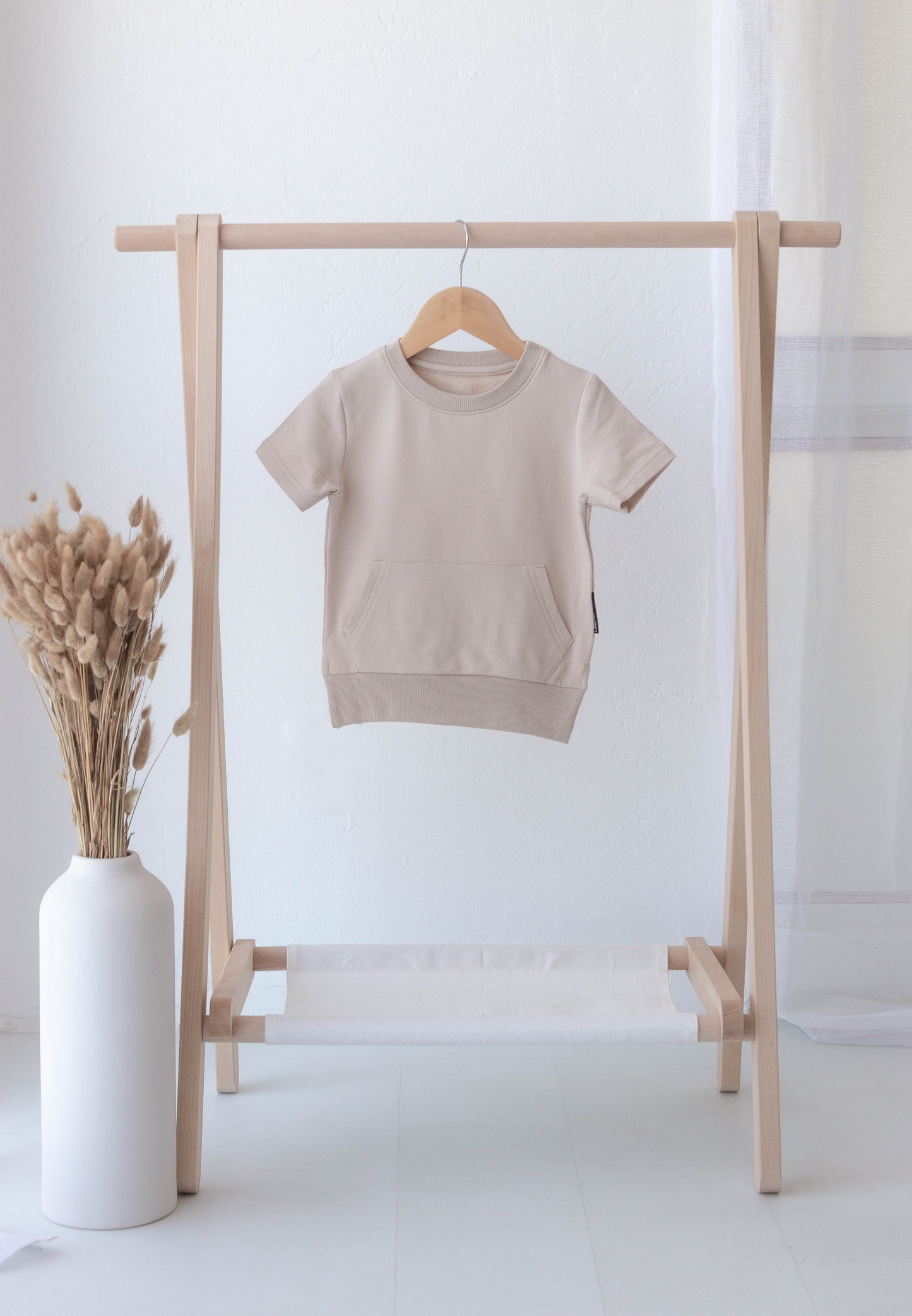 Short Sleeve Sweatshirt - Biscotti