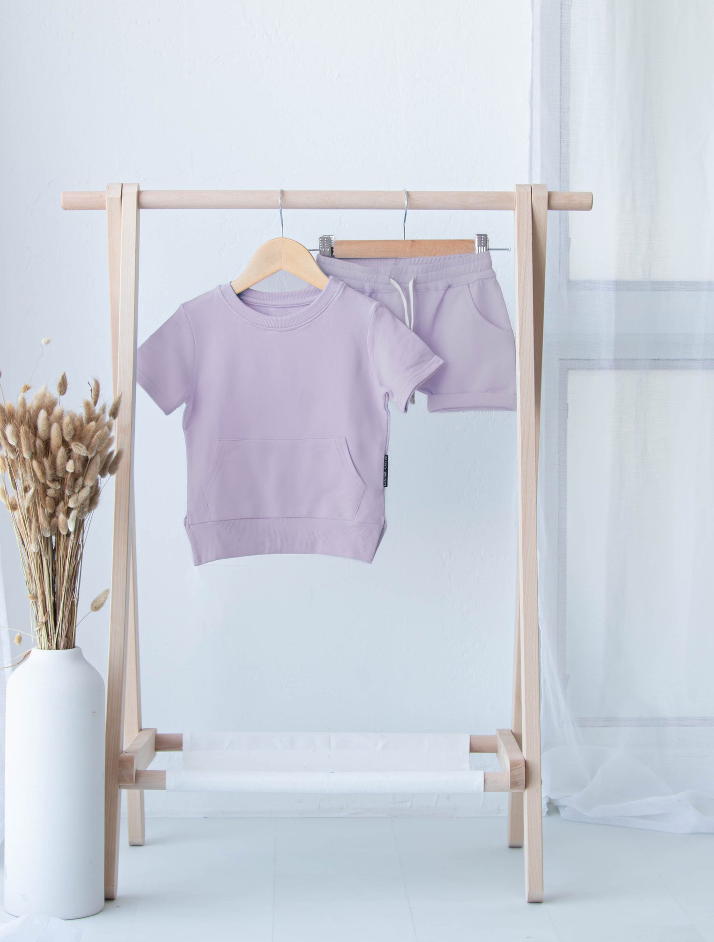 Short Sleeve Sweatshirt - Lavender