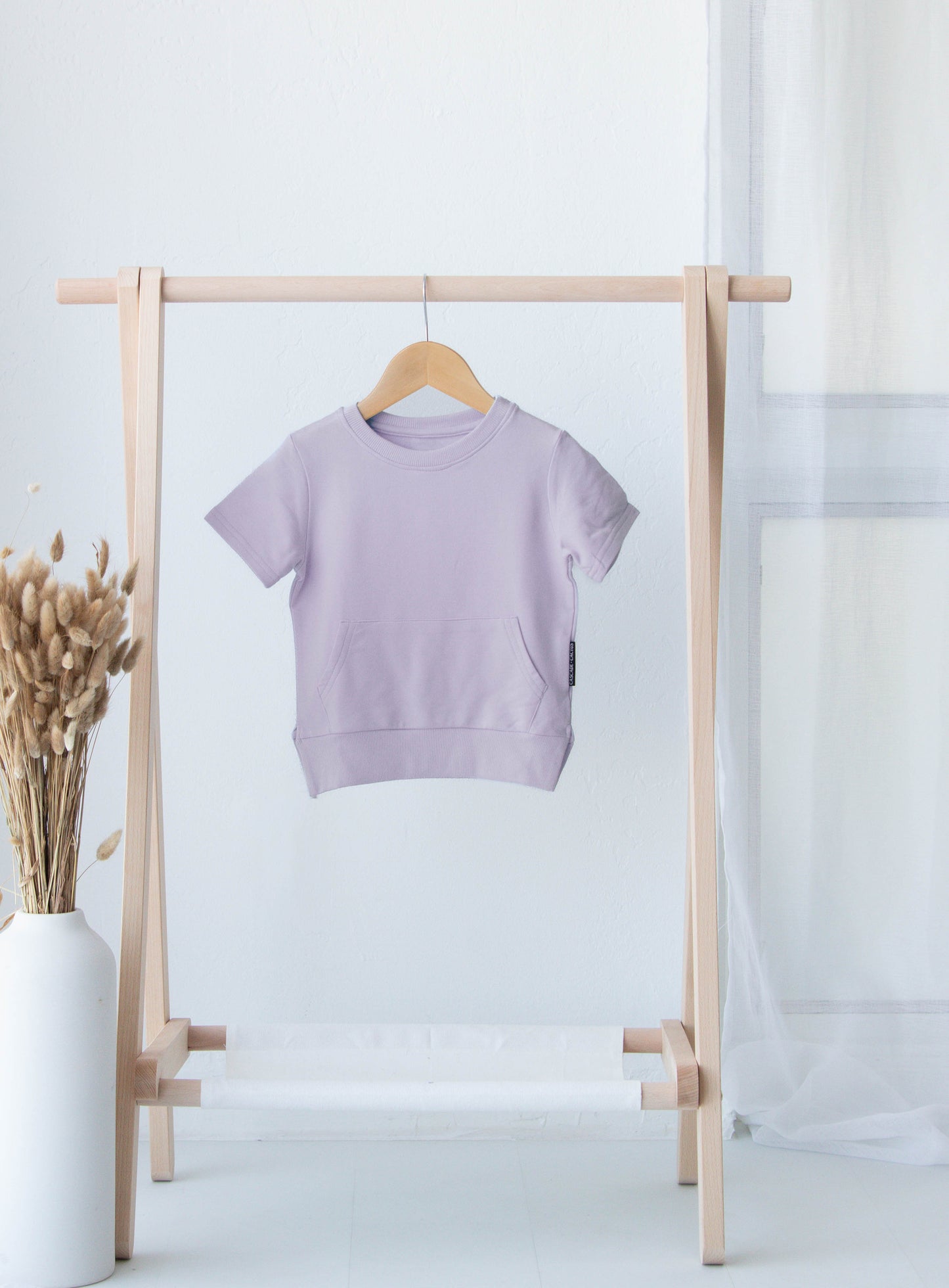 Short Sleeve Sweatshirt - Lavender